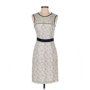 Banana Republic White Piped Lace Dress